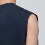 Relaxed Sleeveless Top — Navy