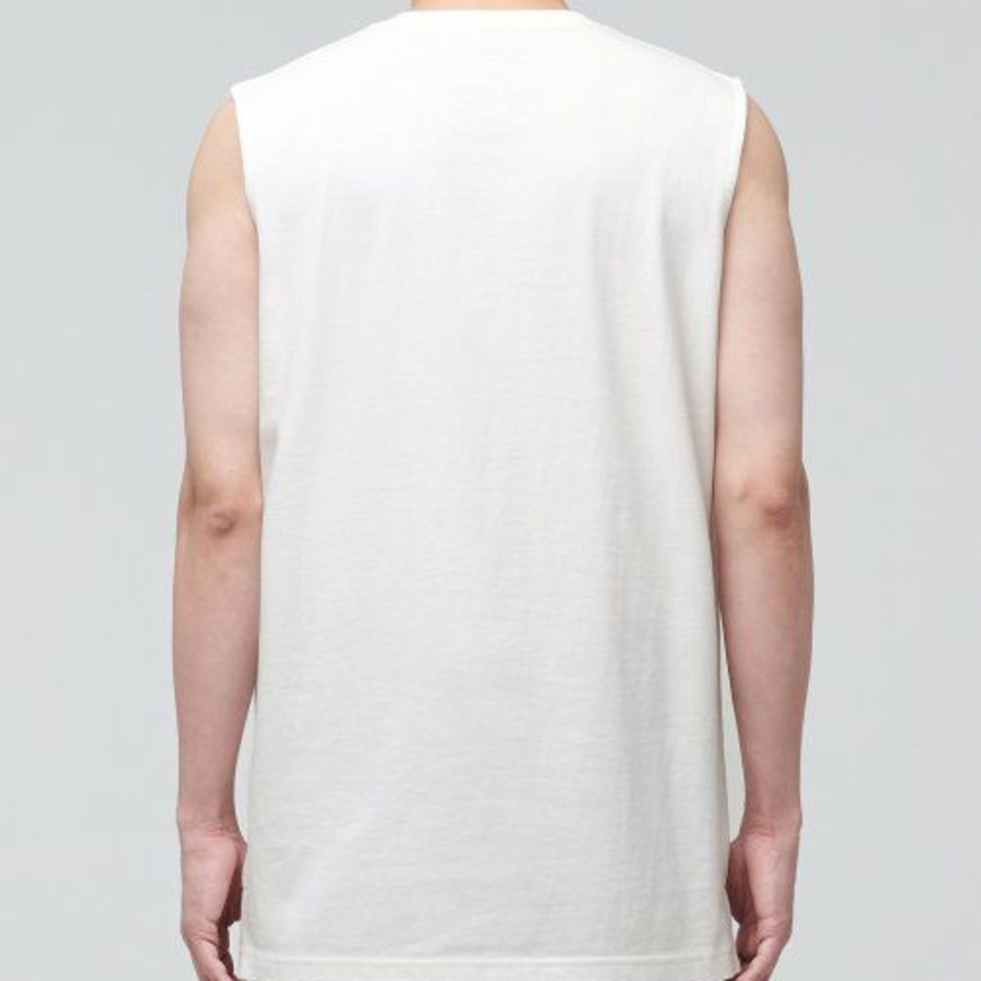 Layered Sleeveless Top — Regular Length — Cream