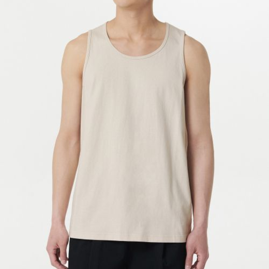 Scoop Neck Sleeveless Top — Ecru