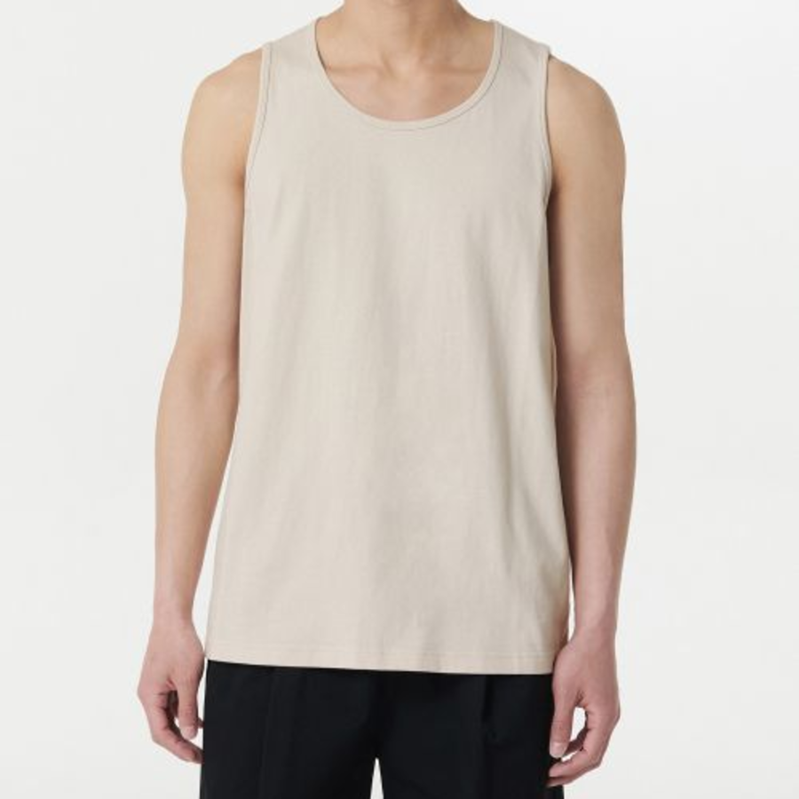 Scoop Neck Sleeveless Top — Ecru