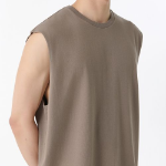 Oversized Sleeveless Top — Taupe