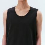 Layered Scoop Neck Sleeveless Top — Black