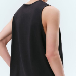 Layered Scoop Neck Sleeveless Top — Black