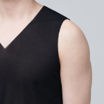 [Cooltandard] Mesh V-Neck Sleeveless Undershirt — Black