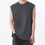 Oversized Sleeveless Top — Dark Grey