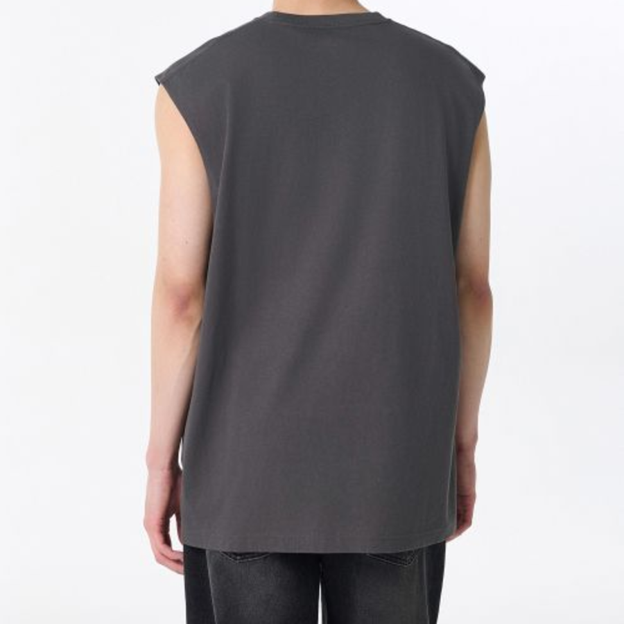 Oversized Sleeveless Top — Dark Grey