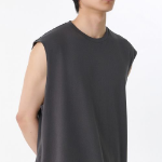 Oversized Sleeveless Top — Dark Grey