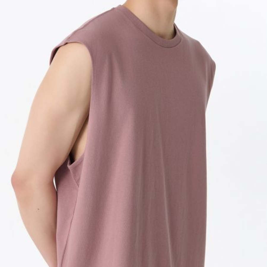 Oversized Sleeveless Top — Smoke Pink