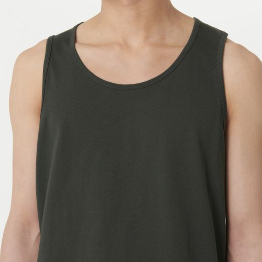 Scoop Neck Sleeveless Top — Khaki