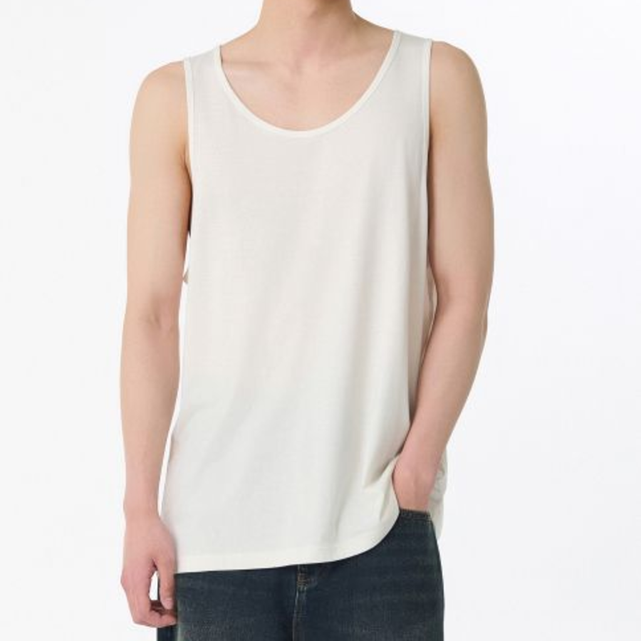 Relaxed CR Tank Top — Cream