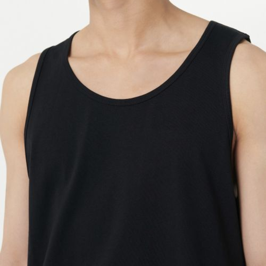 Scoop Neck Sleeveless Top — Black
