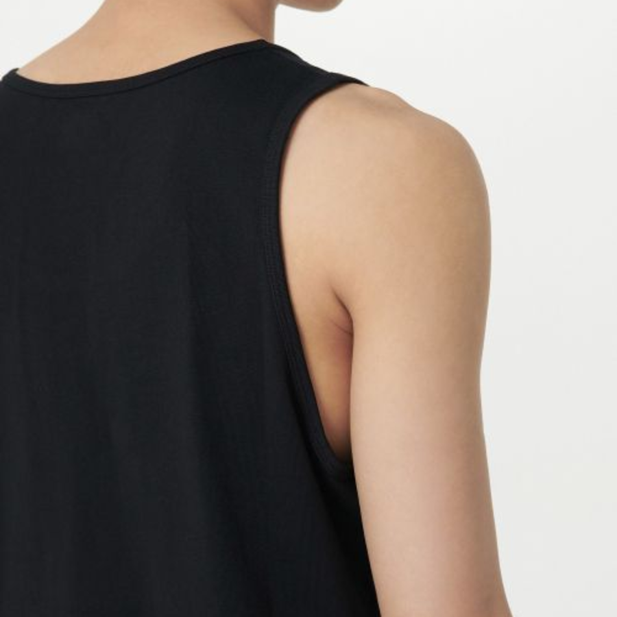 Scoop Neck Sleeveless Top — Black