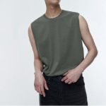 [CoolTandaard] Relaxed Sleeveless Top — Light Khaki