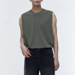 [CoolTandaard] Relaxed Sleeveless Top — Light Khaki
