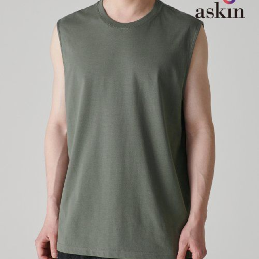 [CoolTandaard] Relaxed Sleeveless Top — Light Khaki