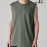 [CoolTandaard] Relaxed Sleeveless Top — Light Khaki