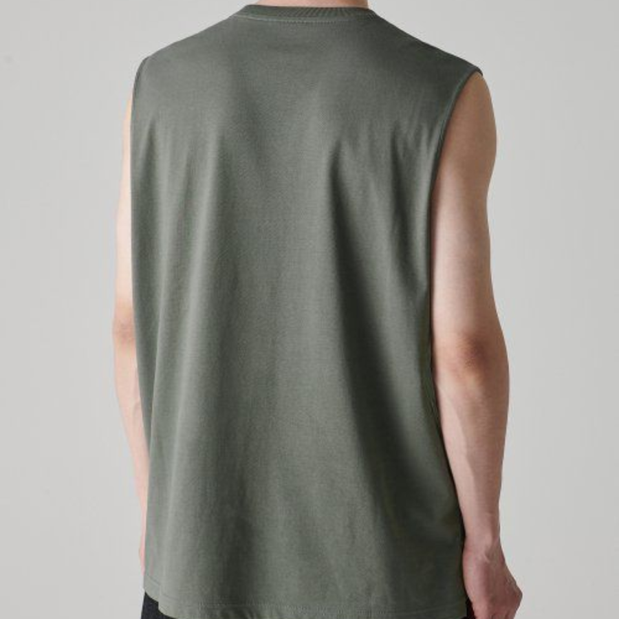 [CoolTandaard] Relaxed Sleeveless Top — Light Khaki
