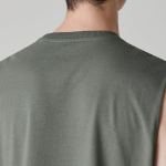 [CoolTandaard] Relaxed Sleeveless Top — Light Khaki