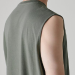 [CoolTandaard] Relaxed Sleeveless Top — Light Khaki