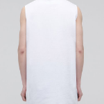 Layered Sleeveless Top — Long Length — White