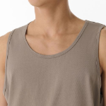 Scoop Neck Sleeveless Top — Taupe
