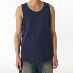 Scoop Neck Sleeveless Top — Navy