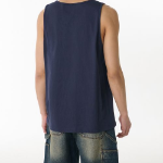 Scoop Neck Sleeveless Top — Navy