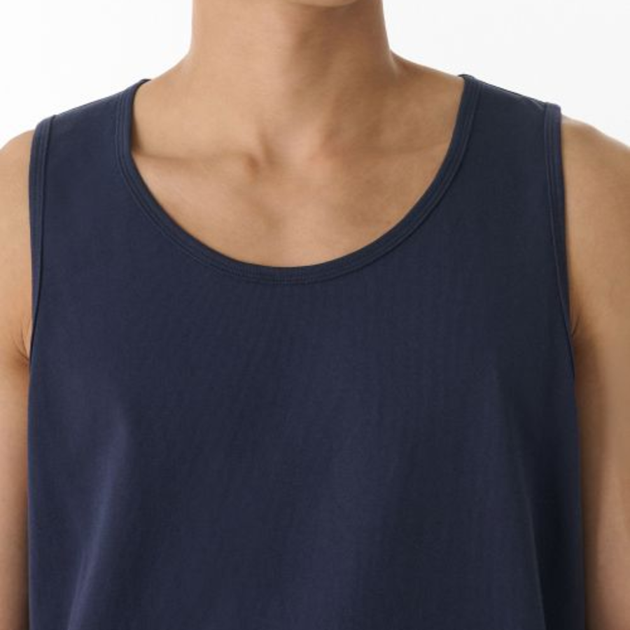 Scoop Neck Sleeveless Top — Navy