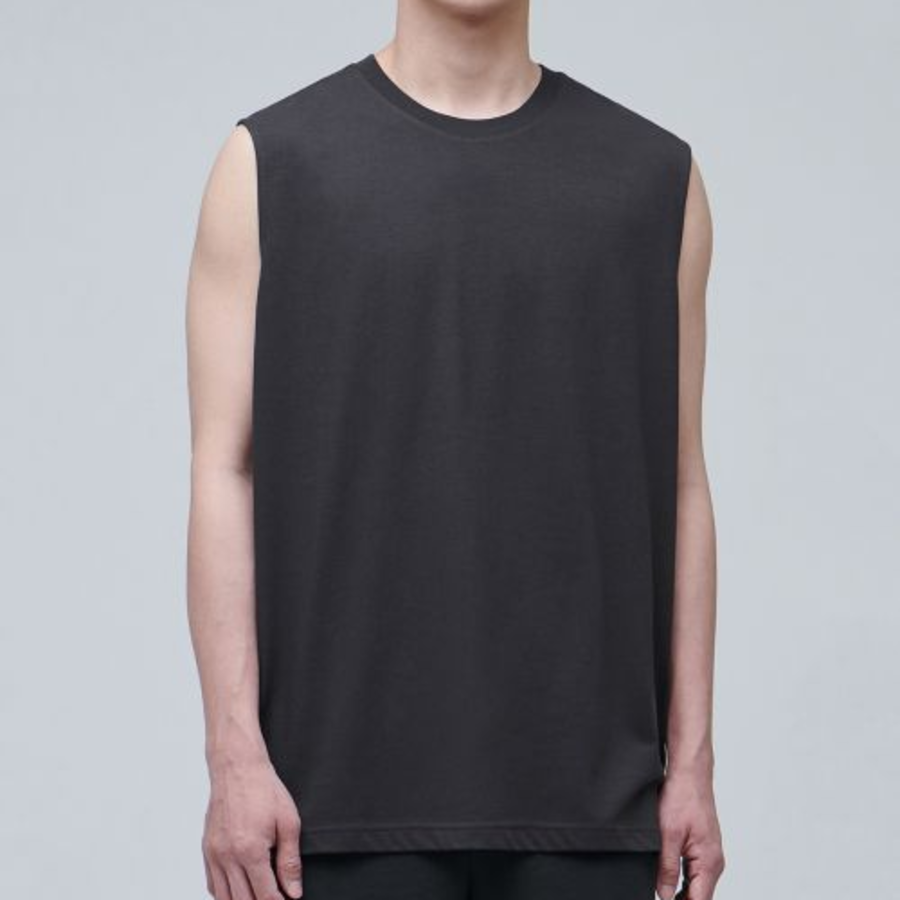 Layered Sleeveless Top — Long Length — Gunmetal