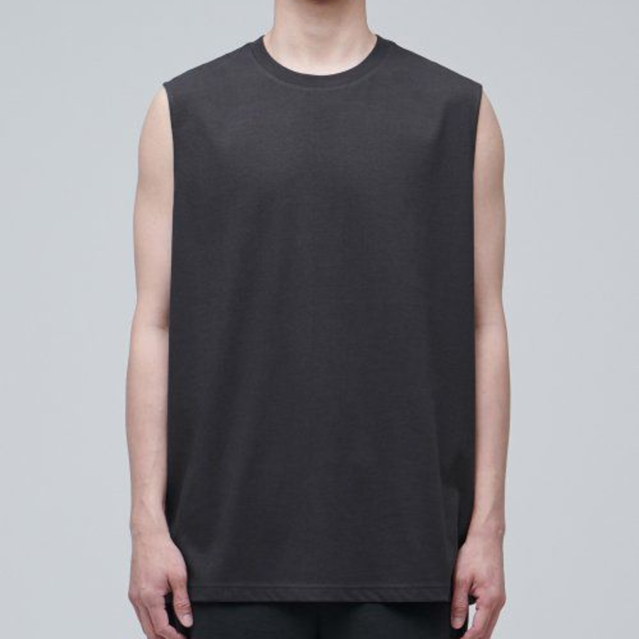 Layered Sleeveless Top — Long Length — Gunmetal