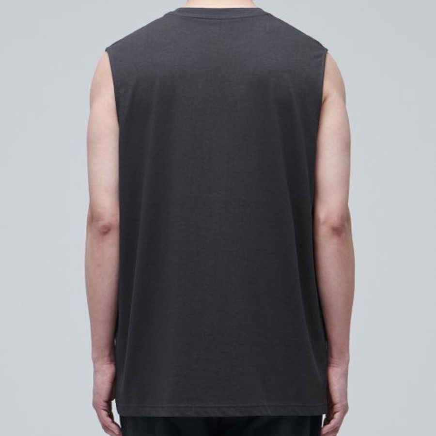 Layered Sleeveless Top — Long Length — Gunmetal