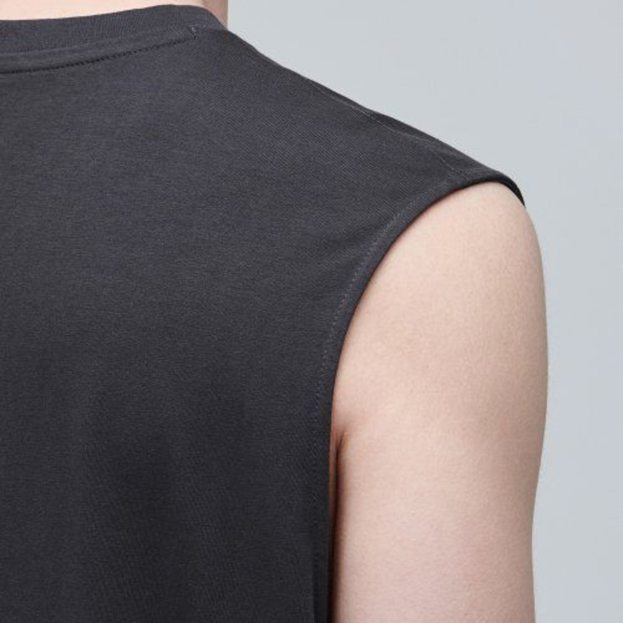 Layered Sleeveless Top — Long Length — Gunmetal