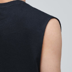 Layered Sleeveless Top — Long Length — Black
