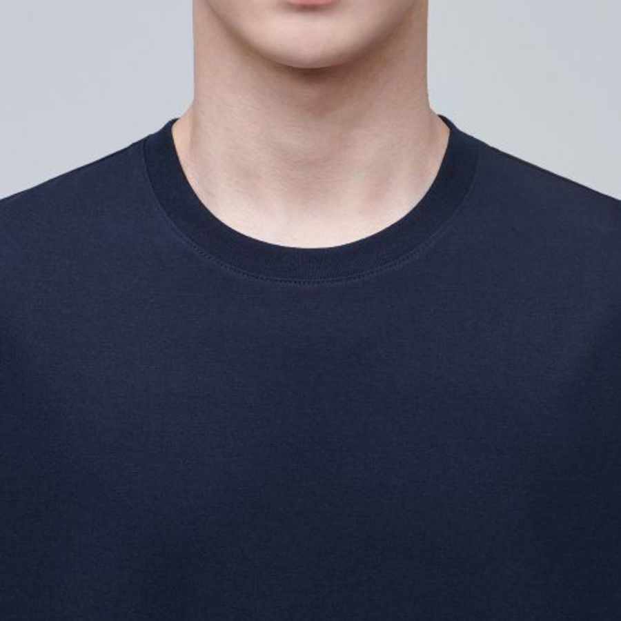 Layered Sleeveless Top — Long Length — Navy