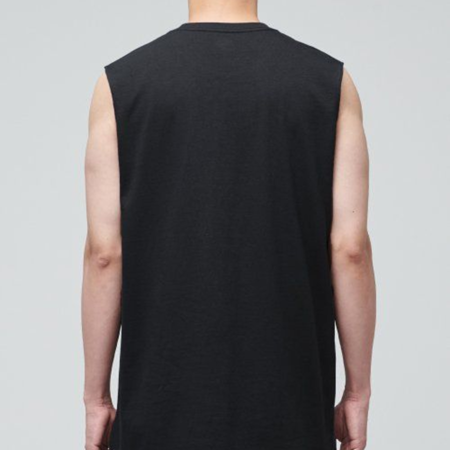 Layered Sleeveless Top — Regular Length — Black
