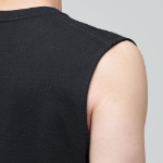 Layered Sleeveless Top — Regular Length — Black