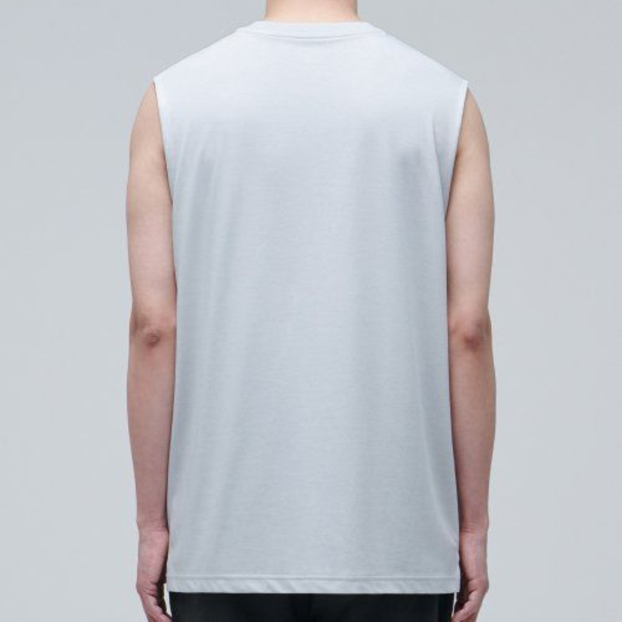 Layered Sleeveless Top — Long Length — Ash Grey