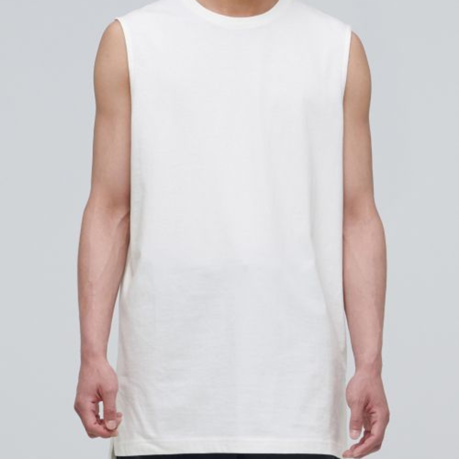 Layered Sleeveless Top — Long Length — Cream