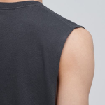 Layered Sleeveless Top — Long Length — Dark Grey