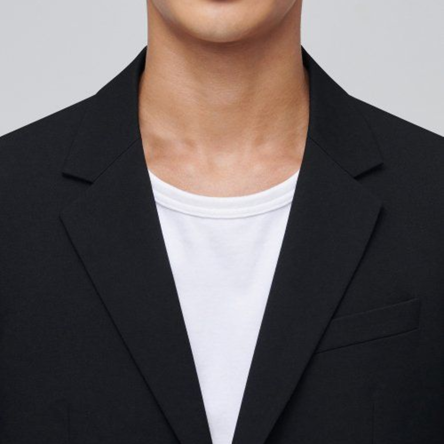 Relaxed Basic Blazer — Black