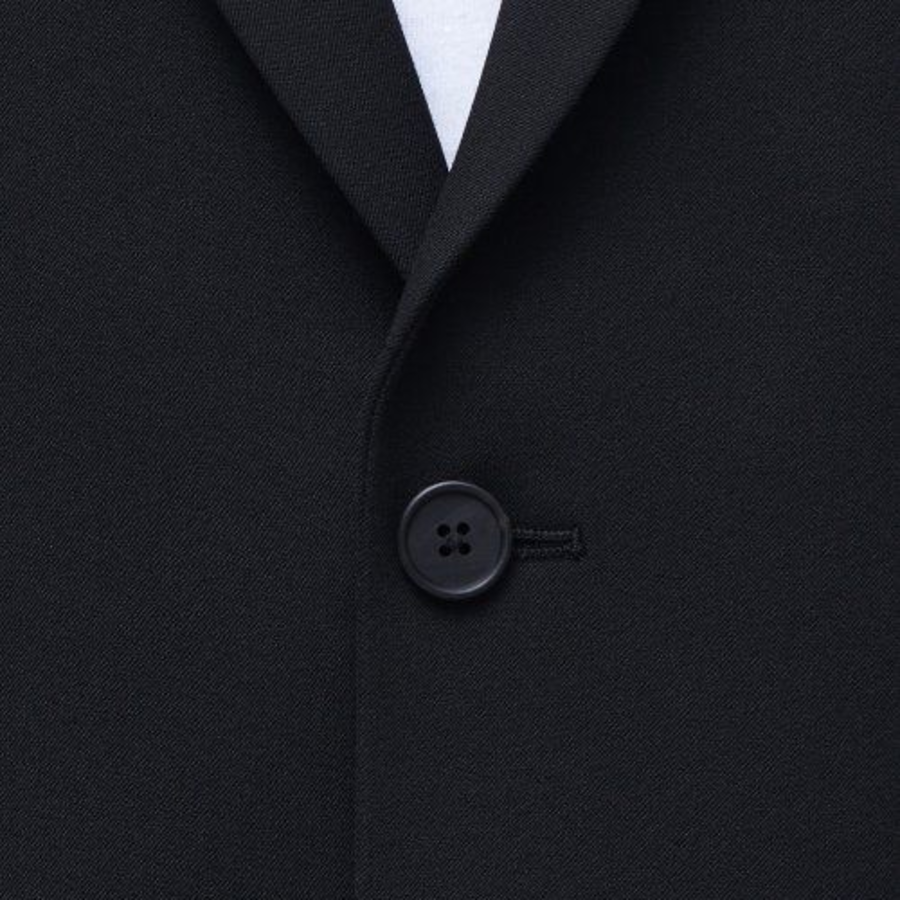 Relaxed Basic Blazer — Black