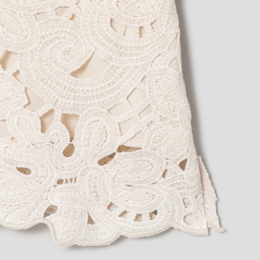 KUHO Lace Collar Neck Blouse – Ivory