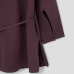 KUHO Collar Neck Wrap Style Blouse - Wine