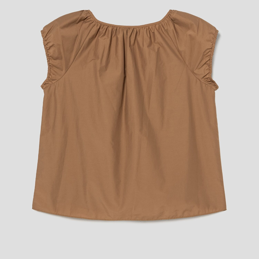 Theory Women Soft Lawn Easy Tie Blouse - Bronze