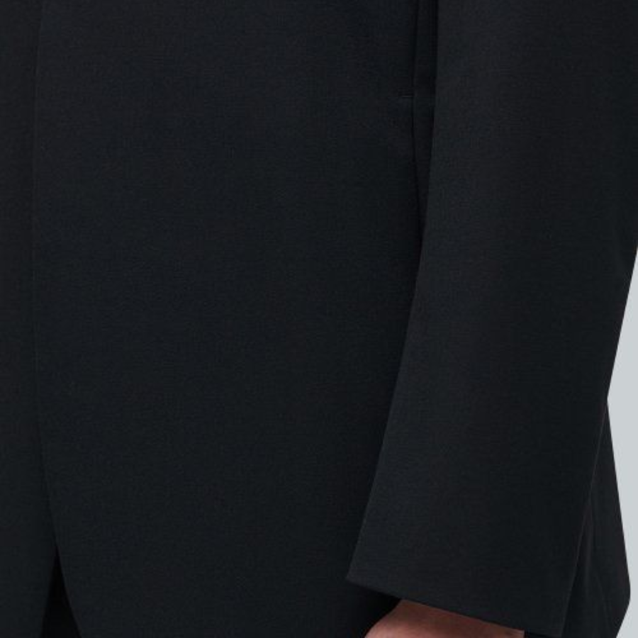 Collarless Blazer — Black