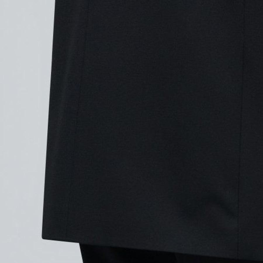 Collarless Blazer — Black