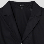 Theory Women City Poplin Boxy Lapel Shirt - Black