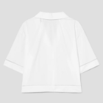 Theory Women City Poplin Boxy Lapel Shirt - White