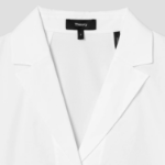 Theory Women City Poplin Boxy Lapel Shirt - White