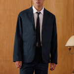 City Workers Cotton Blazer — Navy